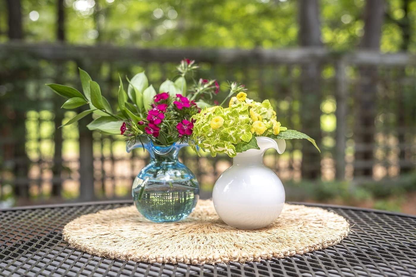 VIETRI Hibiscus Handmade Glass Table Vase