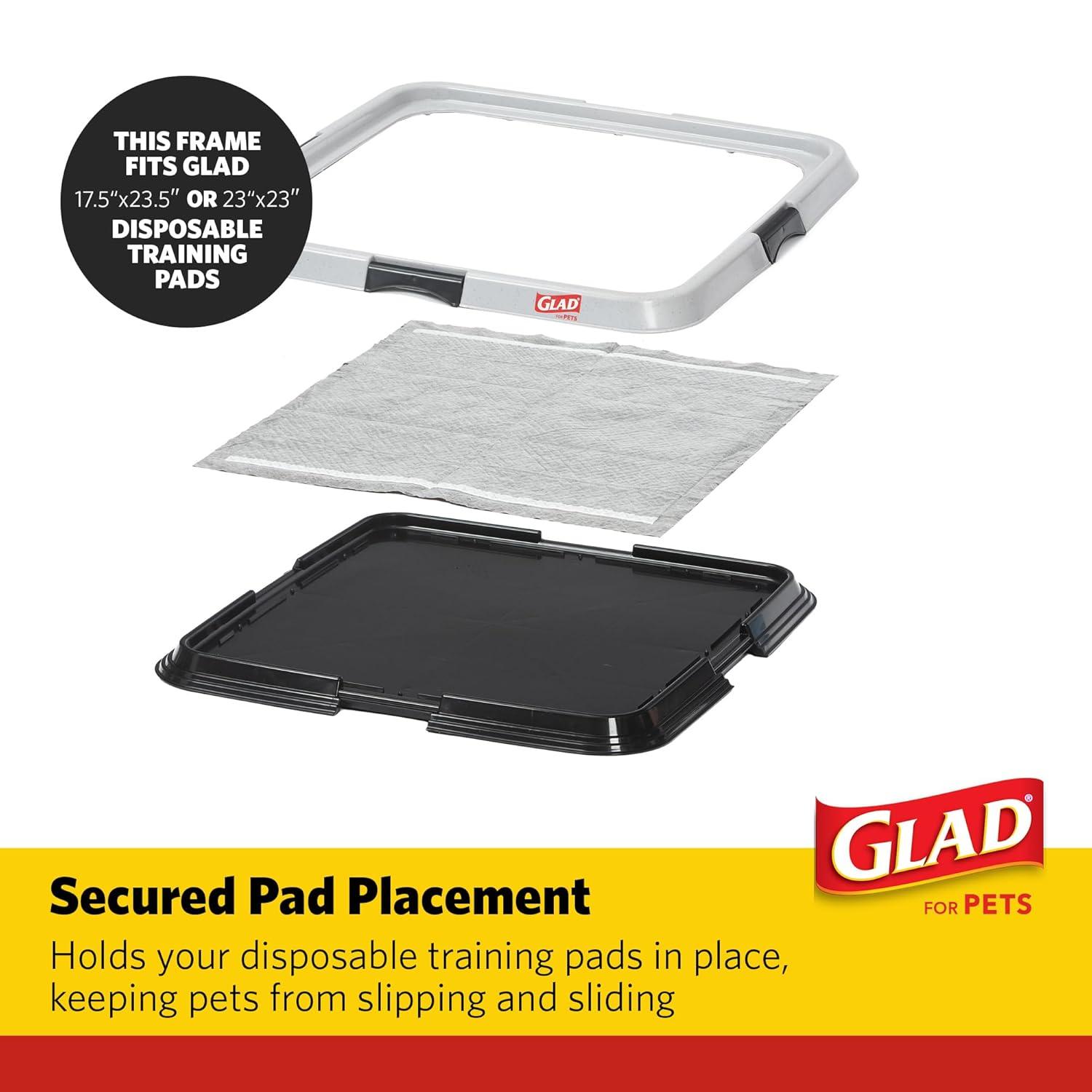GLAD For Pets Dog Training Pad Potty Training Pad Holder with Leak Protection 23"x23"
