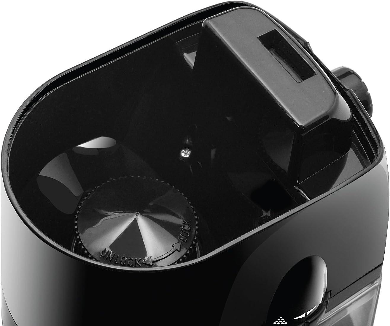 Chefman Coffee Grinder Electric Burr Mill 8oz Beans Large Hopper Easy One Touch Operation, Cleaning Brush Included Black