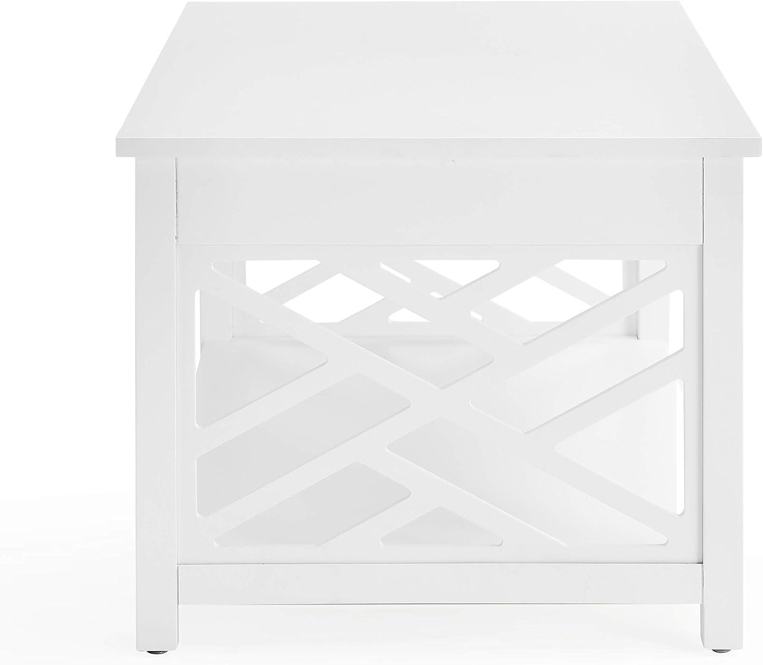 36" Middlebury Coffee Table, End Table and Console Table White - Alaterre Furniture: 3-Piece Wooden Furniture Set with Drawers