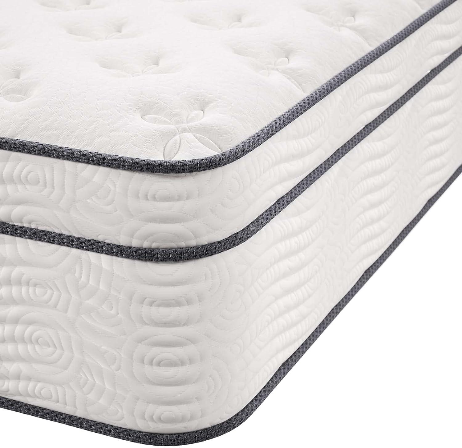 Jenna 14" White Pillowtop Innerspring Twin Mattress