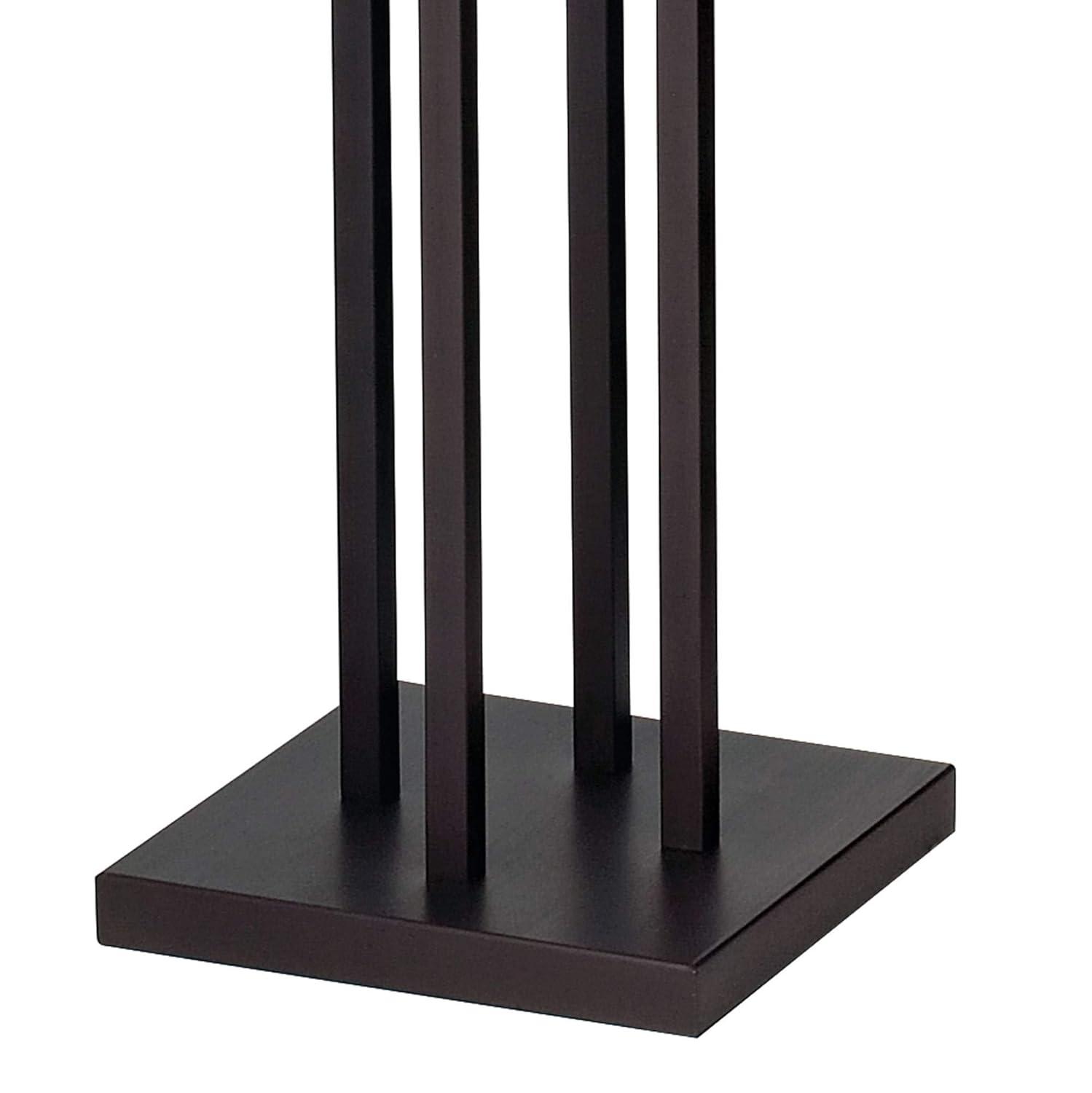 Franklin Iron Works Light Tree Rustic Torchiere Floor Lamp 72 1/2" Tall Bronze Iron 4-Light White Glass Shade Living Room Bedroom Office House Home