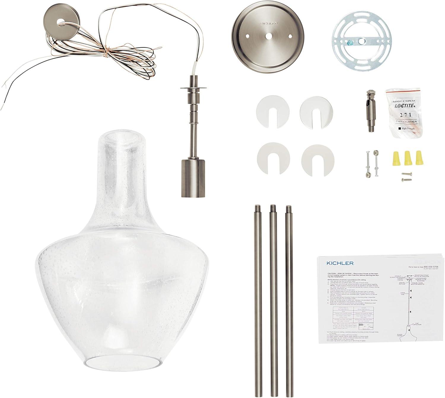 Kichler Lighting Everly 1 - Light Pendant in  Brushed Nickel