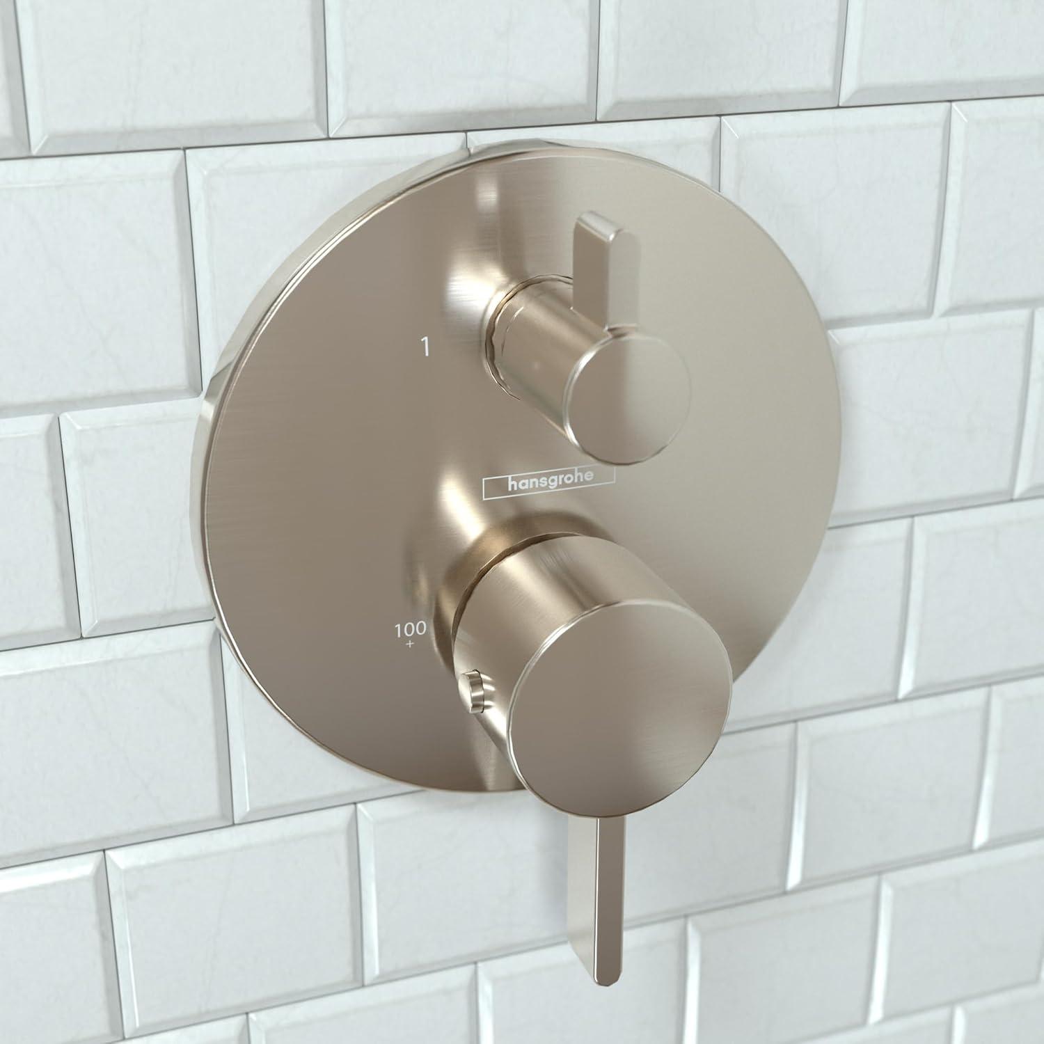 Ecostat S Thermostatic Volume Control and Diverter Faucet Trim with Lever Handle