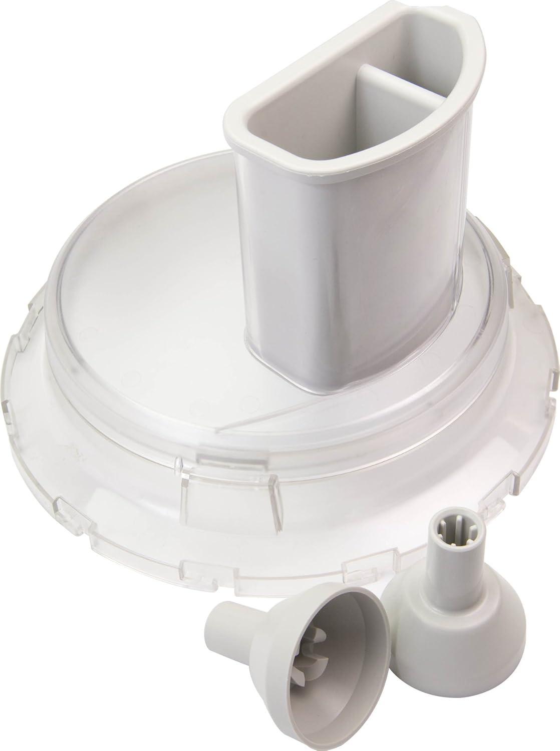 Large White and Stainless Steel Slicer Shredder Attachment