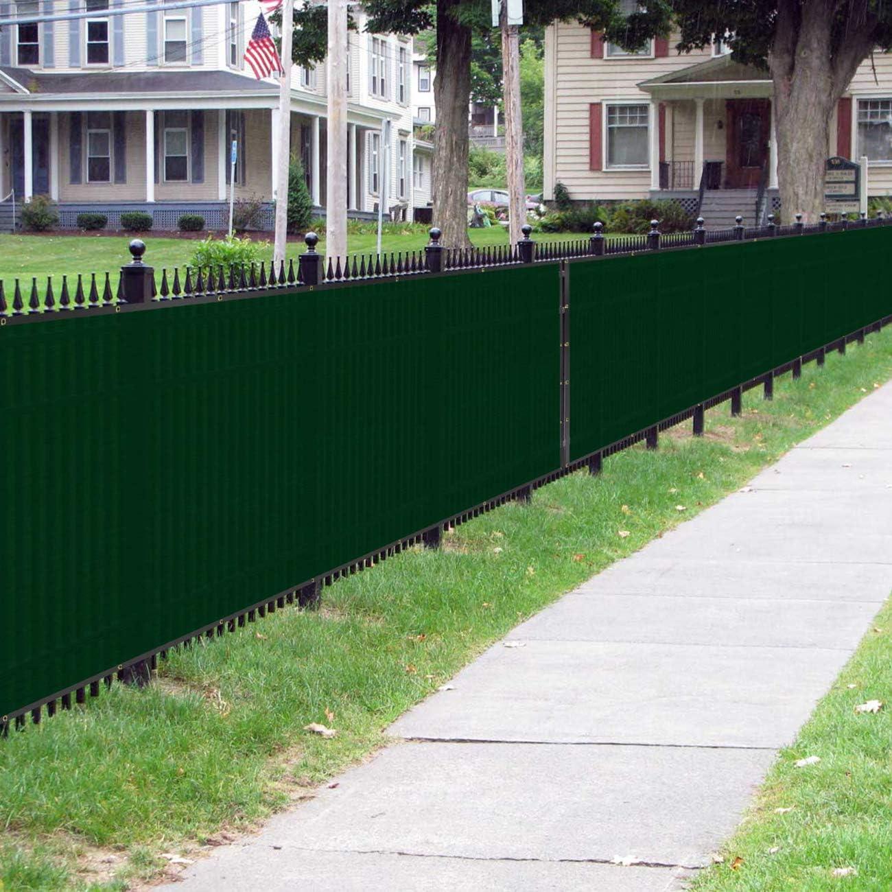 Green HDPE Garden Privacy Screen Fence with Brass Grommets