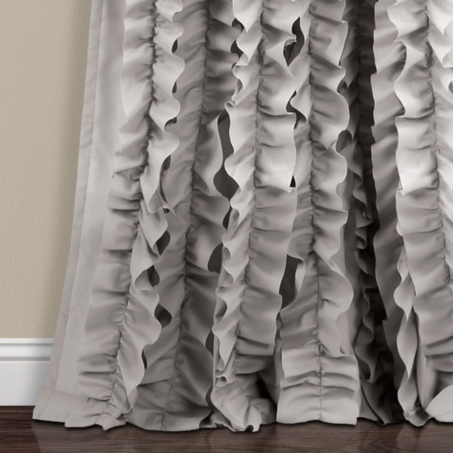 Lush Decor Belle Polyester Semi Sheer Curtain Single Panel