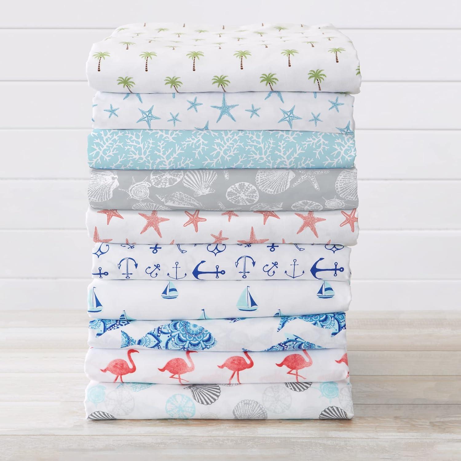 FreshFolds Ultra Soft Coastal Printed Microfiber Sheet Set