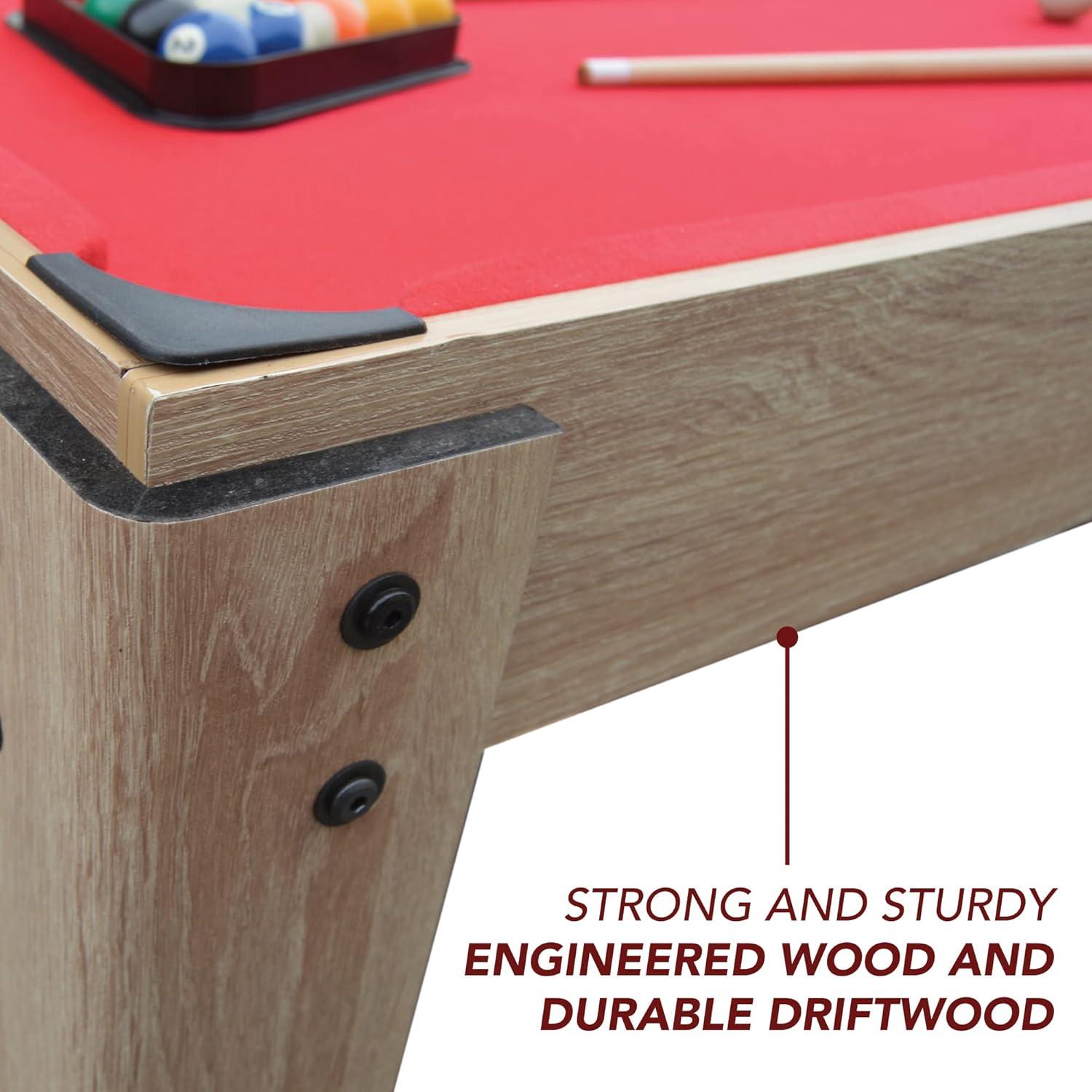 Hathaway Games Madison Multi Game Table with Foosball, Glide Hockey, Table Tennis, Billiards, Shuffleboard and Bowling