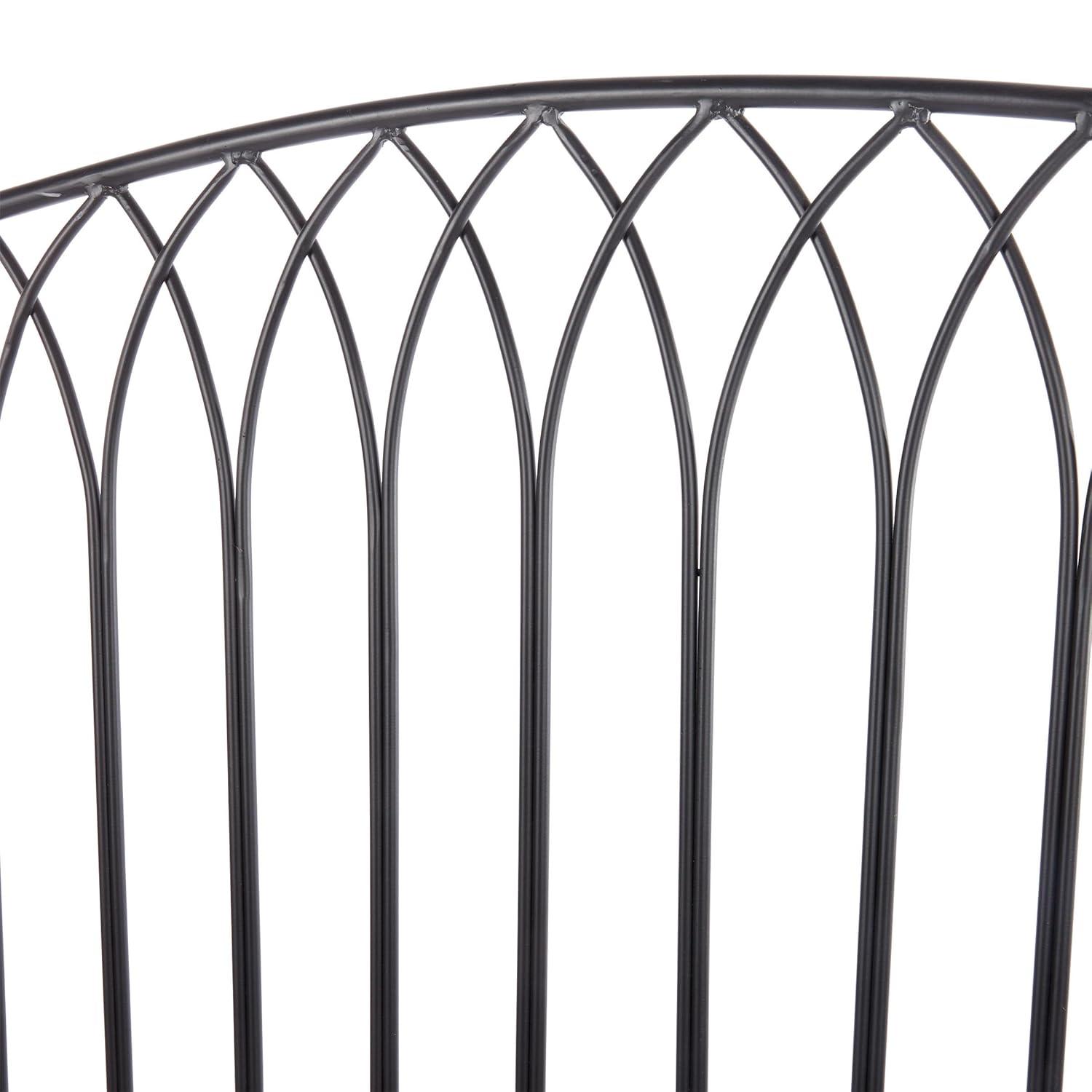 Alpine Corporation 44" x 26" x 38" Decorative Metal Wire Garden Bench, Black
