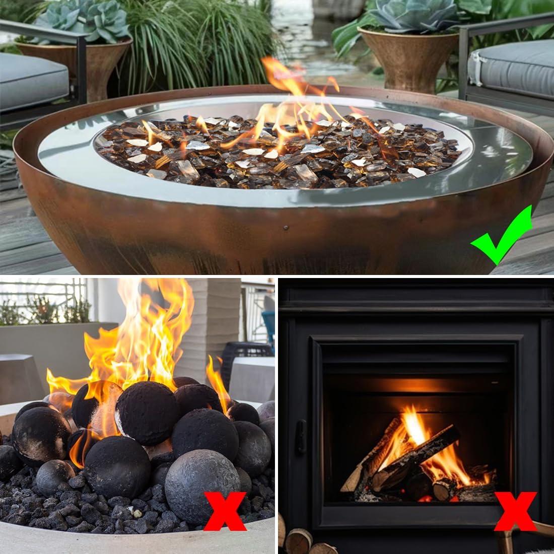 American Fireglass 1/2" Fire Pit Glass