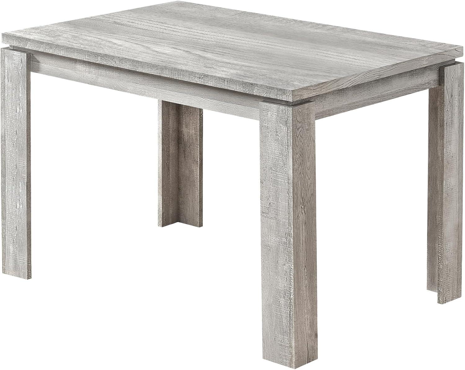 47" Gray Reclaimed Wood Farmhouse Dining Table for Four