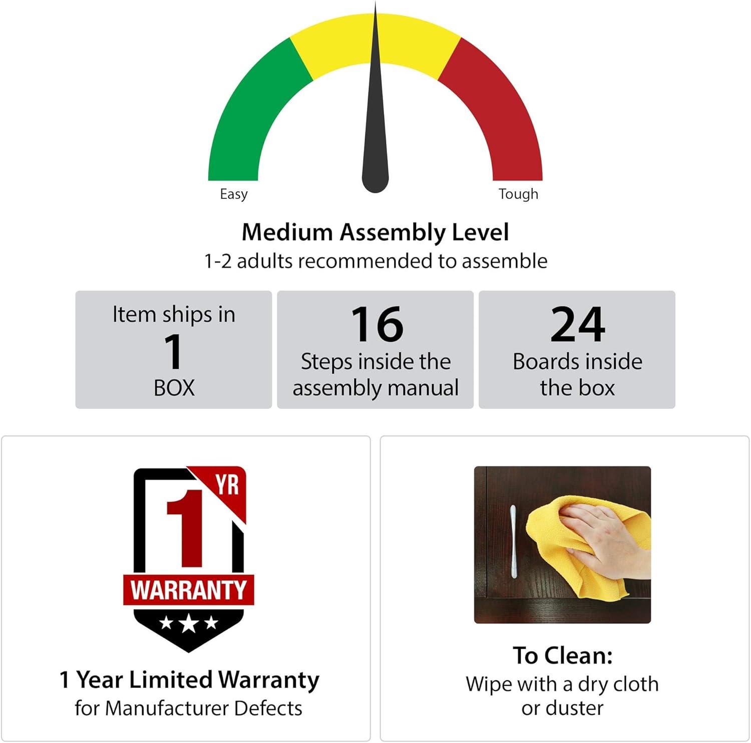 Ameriwood Home Farmington Electric Fireplace Console for TVs up to 60", Rustic