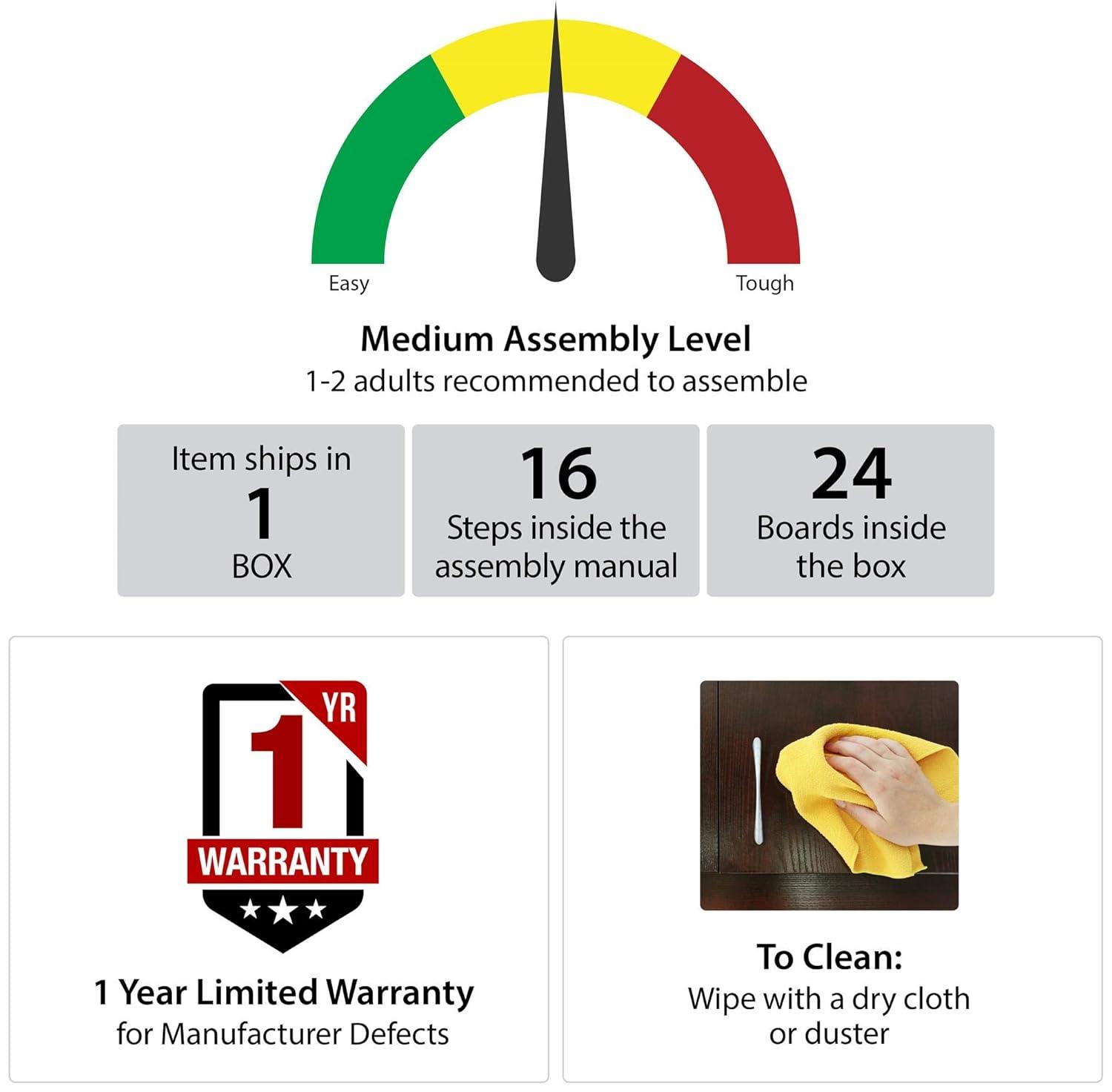 Ameriwood Home Farmington Electric Fireplace Console for TVs up to 60", Rustic