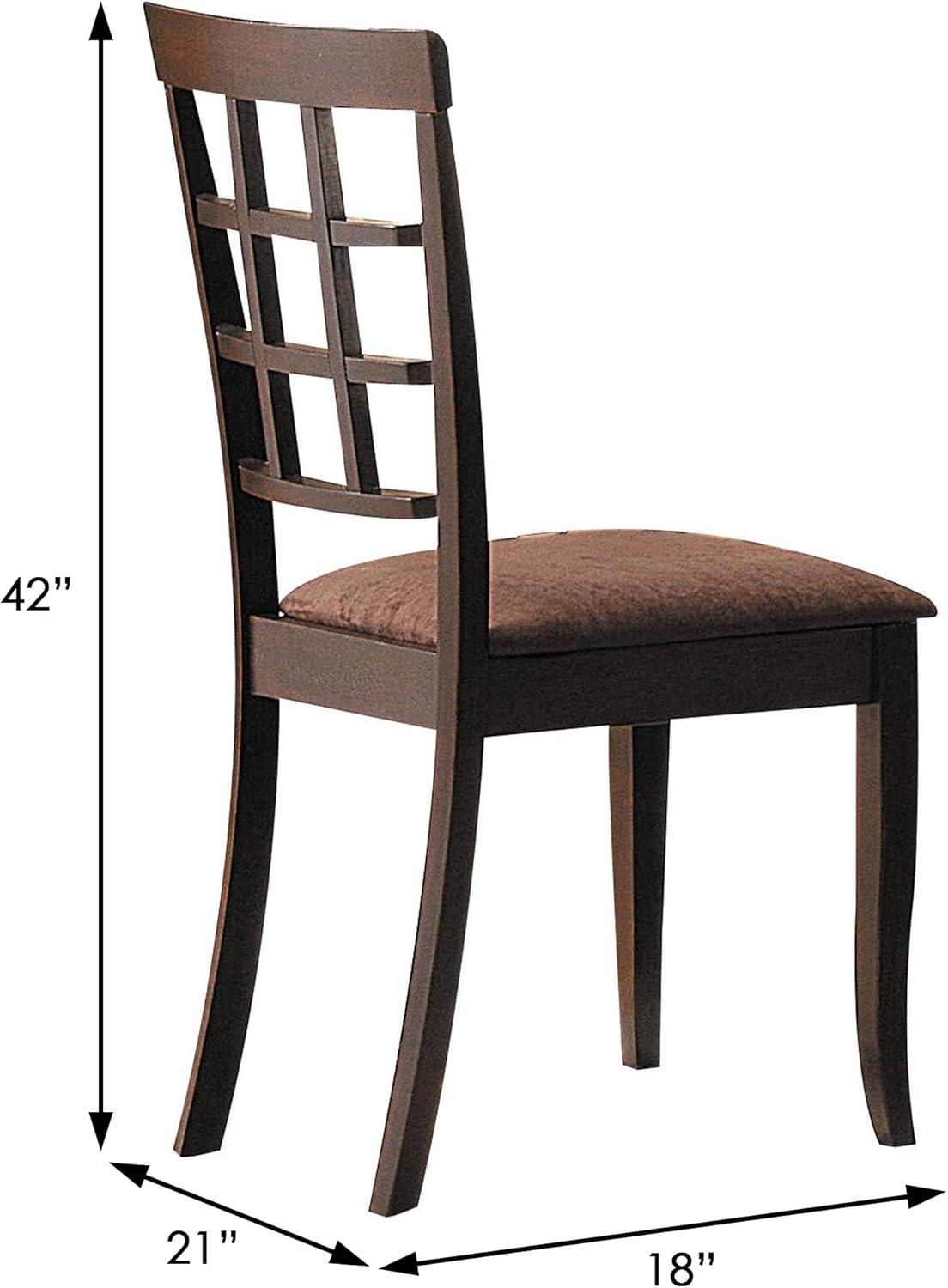 Acme Furniture Cardiff Wood Side Chair in Chocolate Espresso and Dark Brown MFB (Set of 2) - Indoor