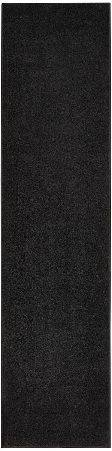 Nourison Essentials 2'2" x 12' Black Indoor/Outdoor Rug