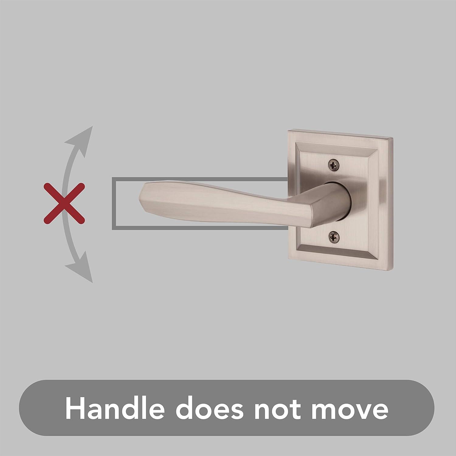 Torrey Satin Brass Low Profile Rose Bed/Bath Privacy Door Handle