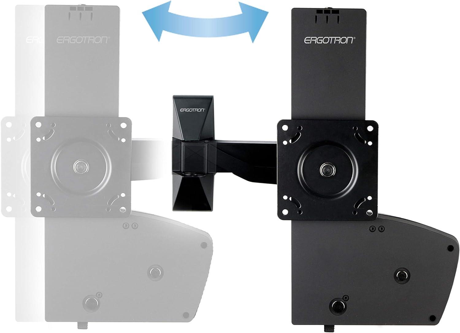 Black Full-Motion Wall Mount with VESA Adapter