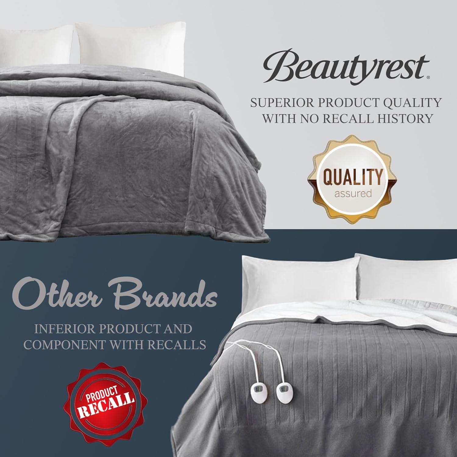 Beautyrest Heated Plush Blanket & Reviews | Wayfair