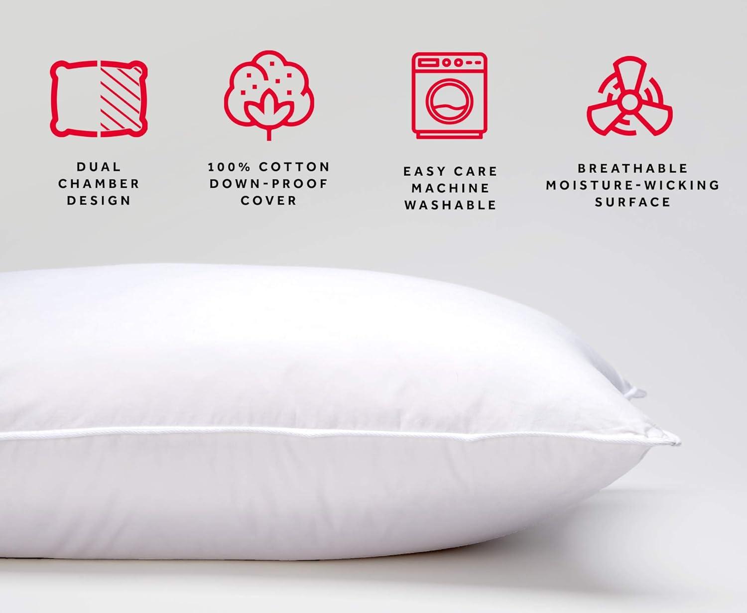 King Size White Cotton Lyocell Down Bed Pillow