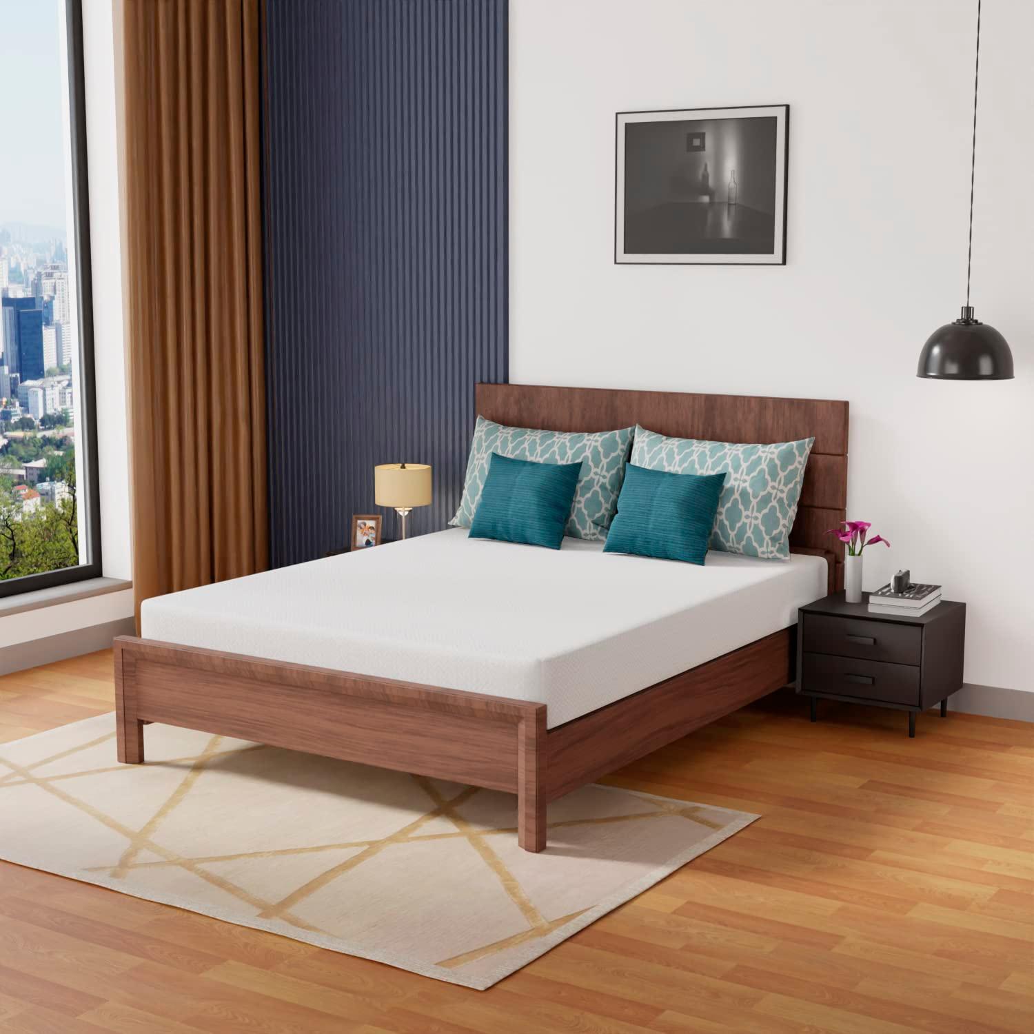 FDW 8 inch Twin Gel Memory Foam Mattress Wave Comfort Foam Mattress 8 inch Mattress, CertiPUR-US Certified,,White Twin