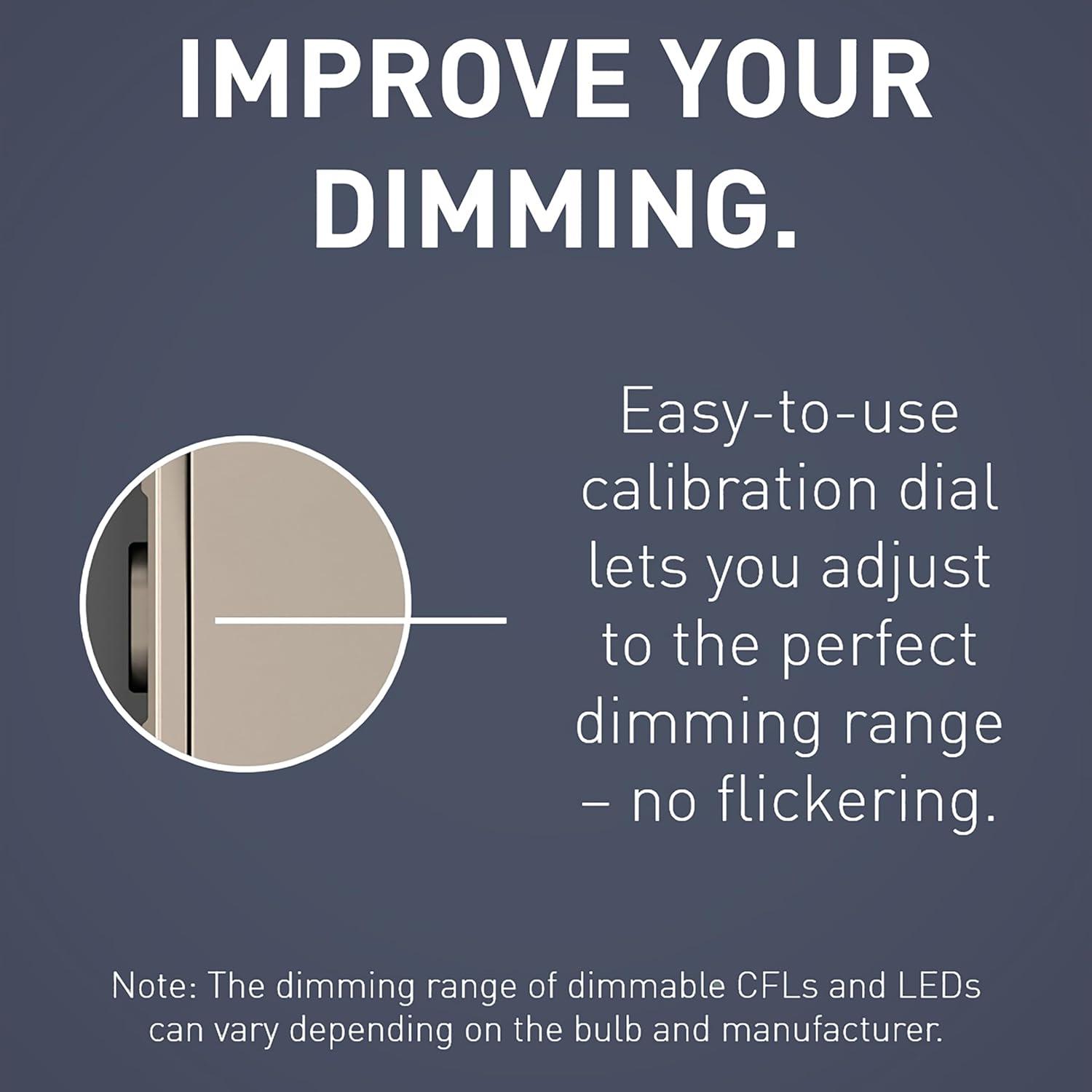 Legrand RHCL453PNICCV4 Pass & Seymour LED Dimmer, 3-Way, Single-Pole, Nickel, 450-Watt - Quantity 1