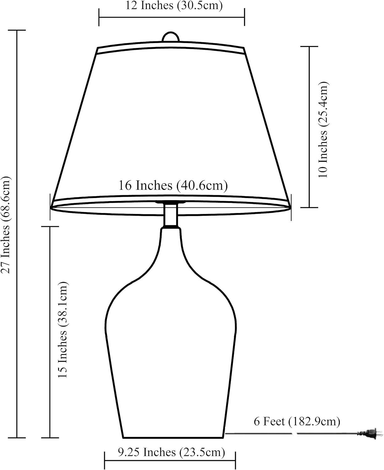 27"H Ocean Breeze Glass Table Lamp