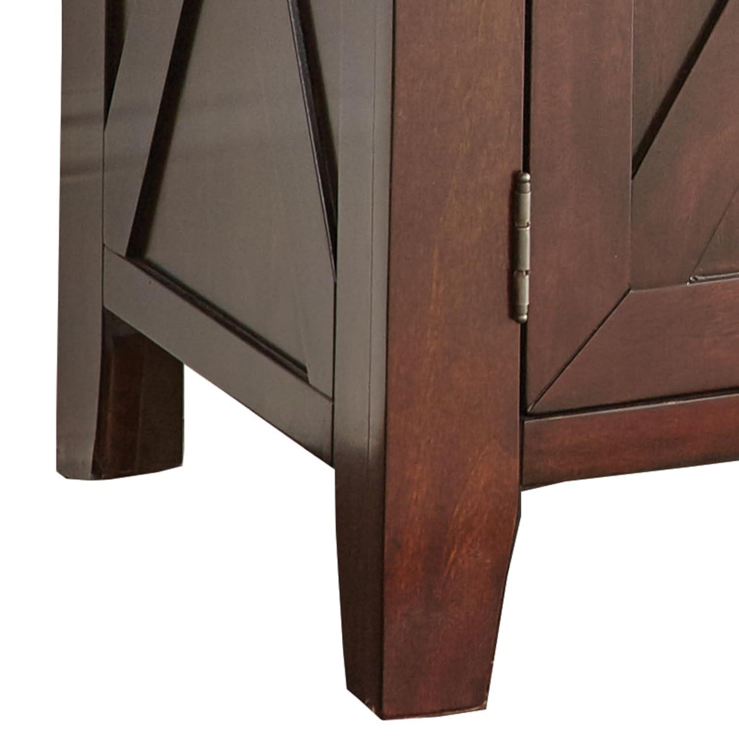 Adrian Wine Rack Server in Espresso Cherry Finish