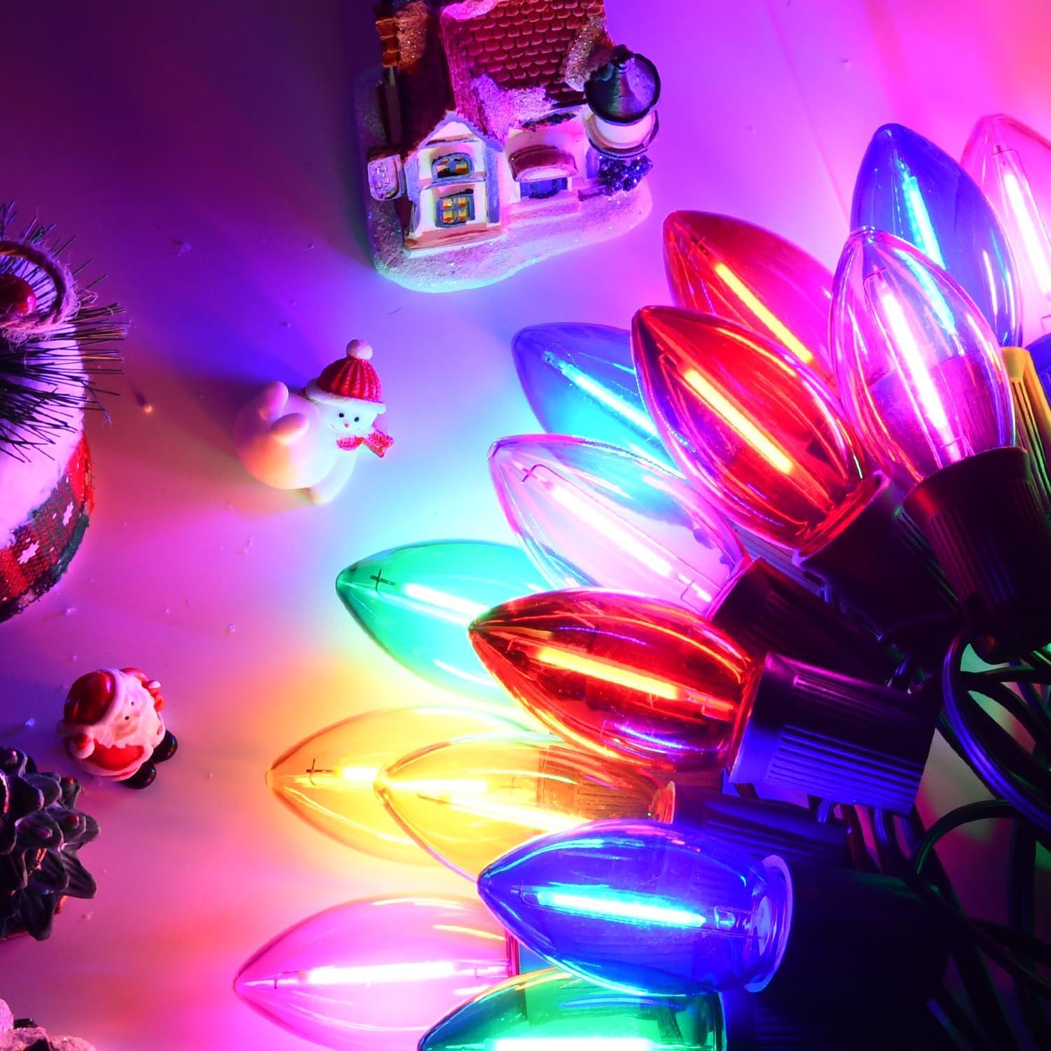 Celebrations Outdoor Light Set 25 Lights Multi-Colored Ceramic Ul Listed