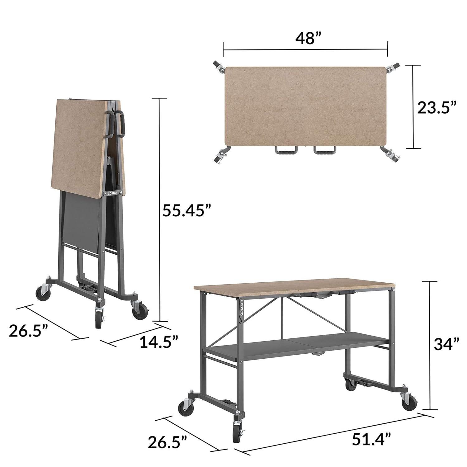 COSCO SmartFold Portable Workbench / Folding Utility Table (Steel)