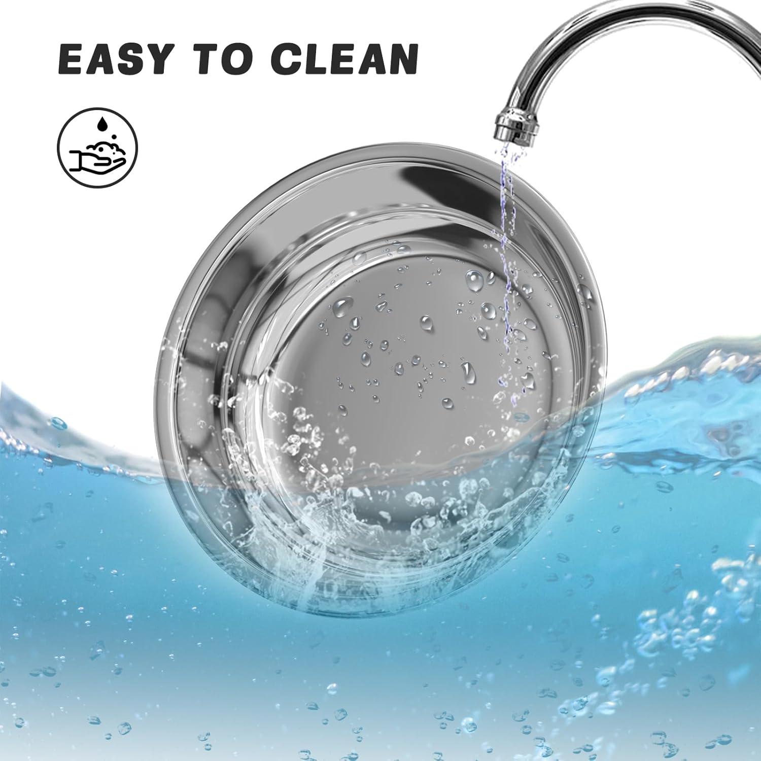 WhizMax Chafing Dish Buffet Set 2 Pack 5QT, Stainless Steel Round Chafing Dishes for Buffet with Lid Holder & Glass Lid, Gold