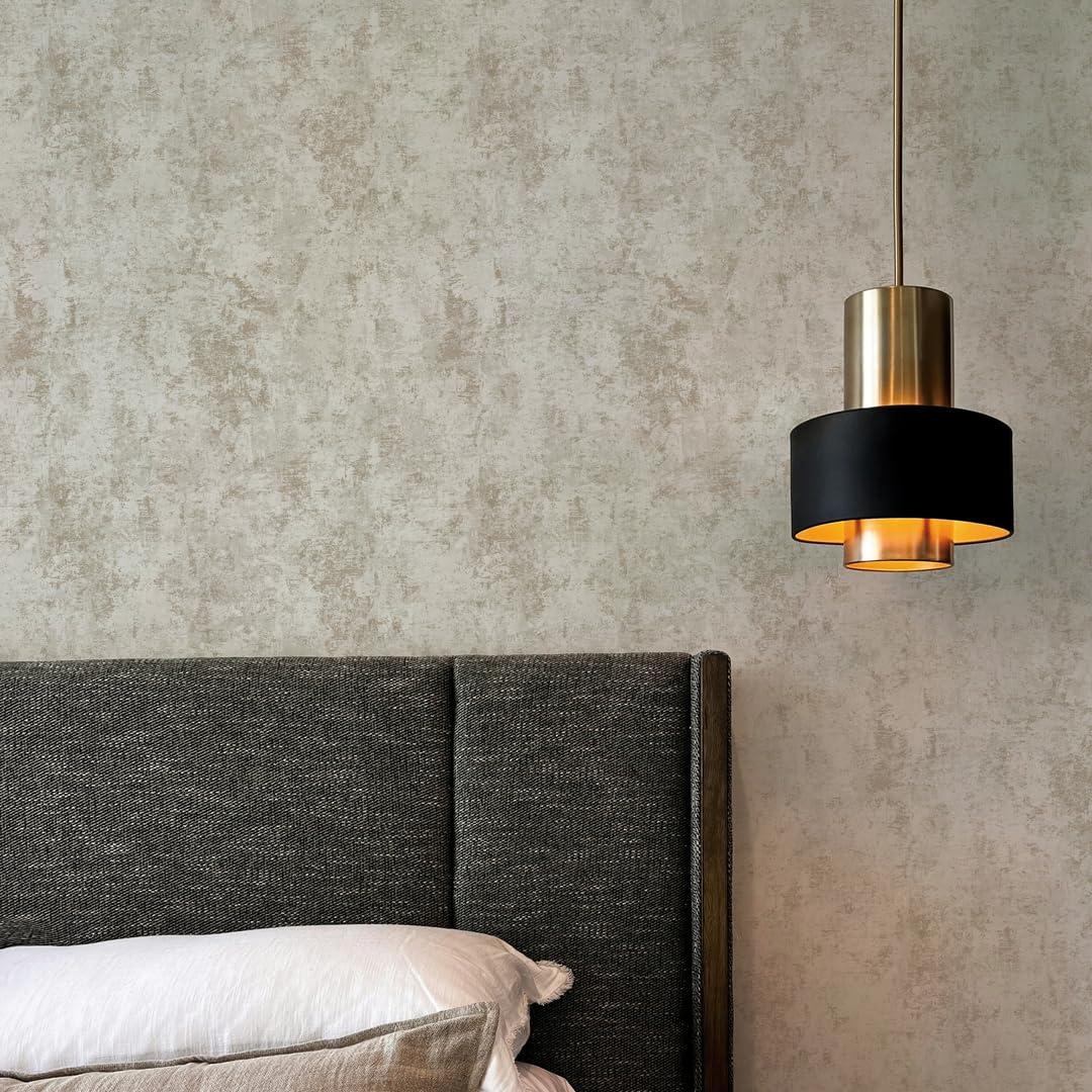 Tempaper & Co. Distressed Gold Removable Peel and Stick Wallpaper, Gold Leaf, 28 sq ft: Nursery, Botanical, Vinyl, Self-Adhesive