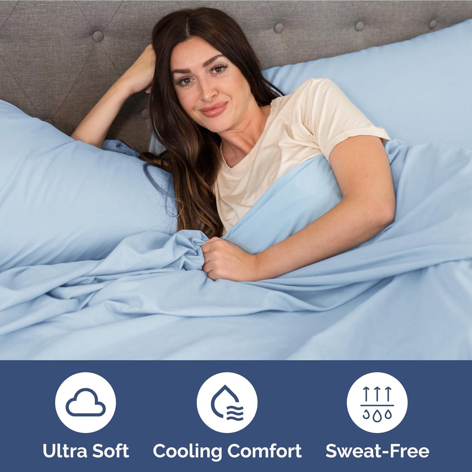 CGK Linens 6 Piece Extra Deep Pocket Ultra Soft & Cooling Sheet Set
