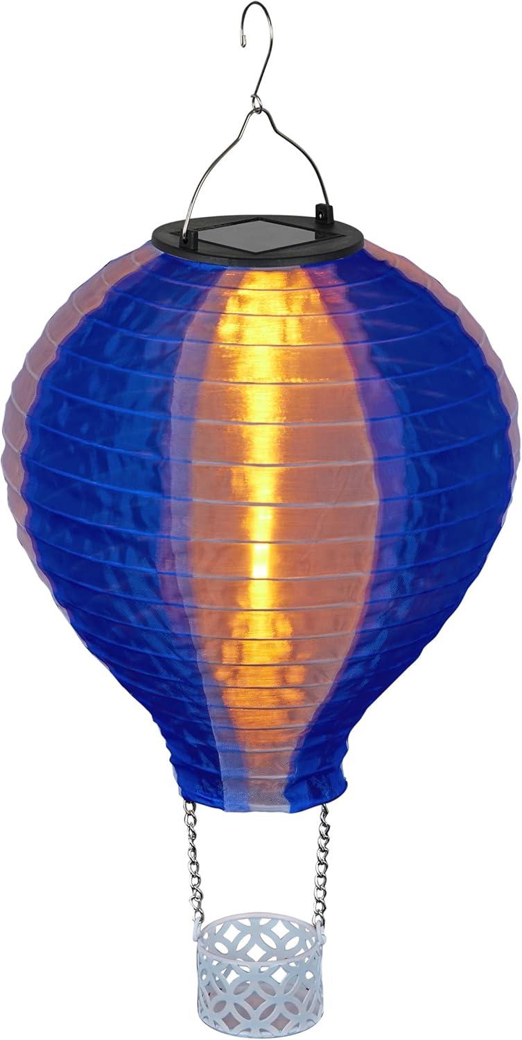 Solar Blue and White Hot Air Balloon LED Light