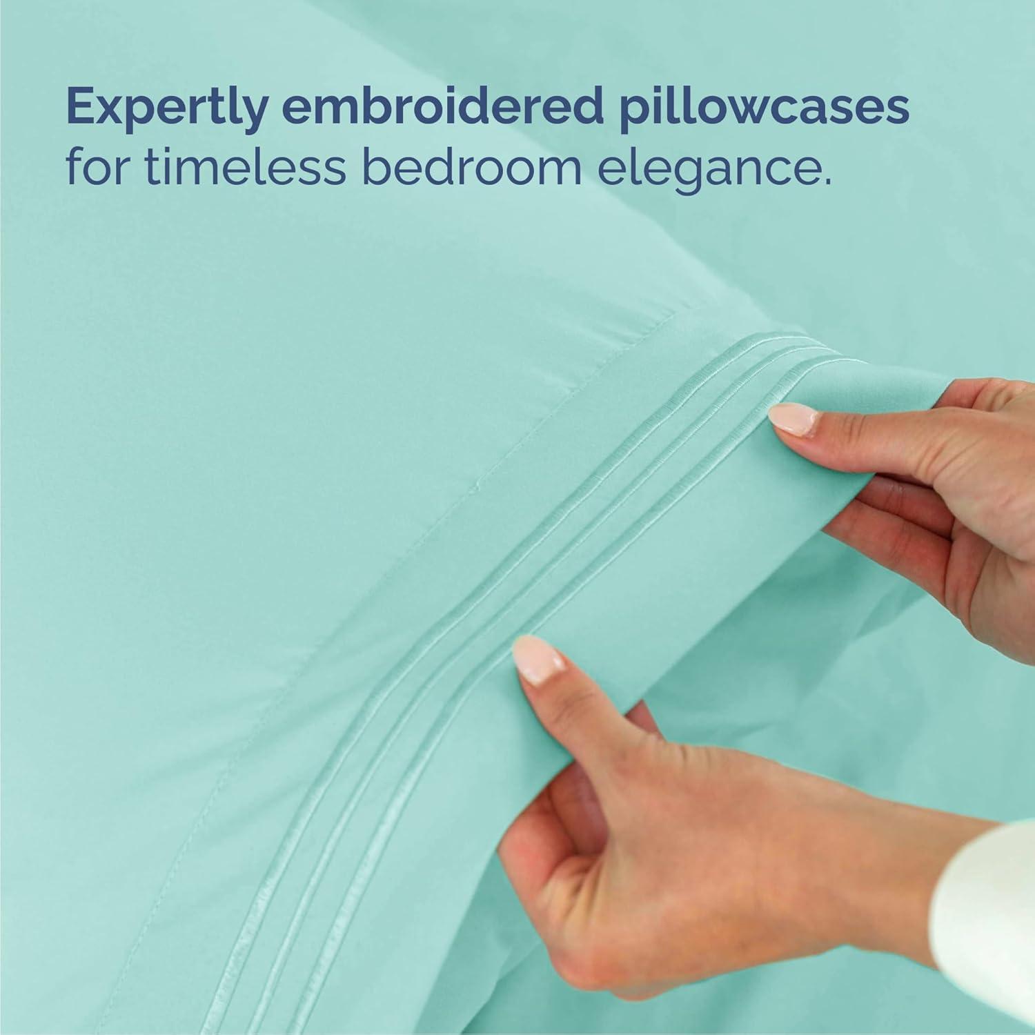 CGK Linens 4 Piece Sheet Set Premium Cooling, Soft & Wrinkle Free Sheet Set