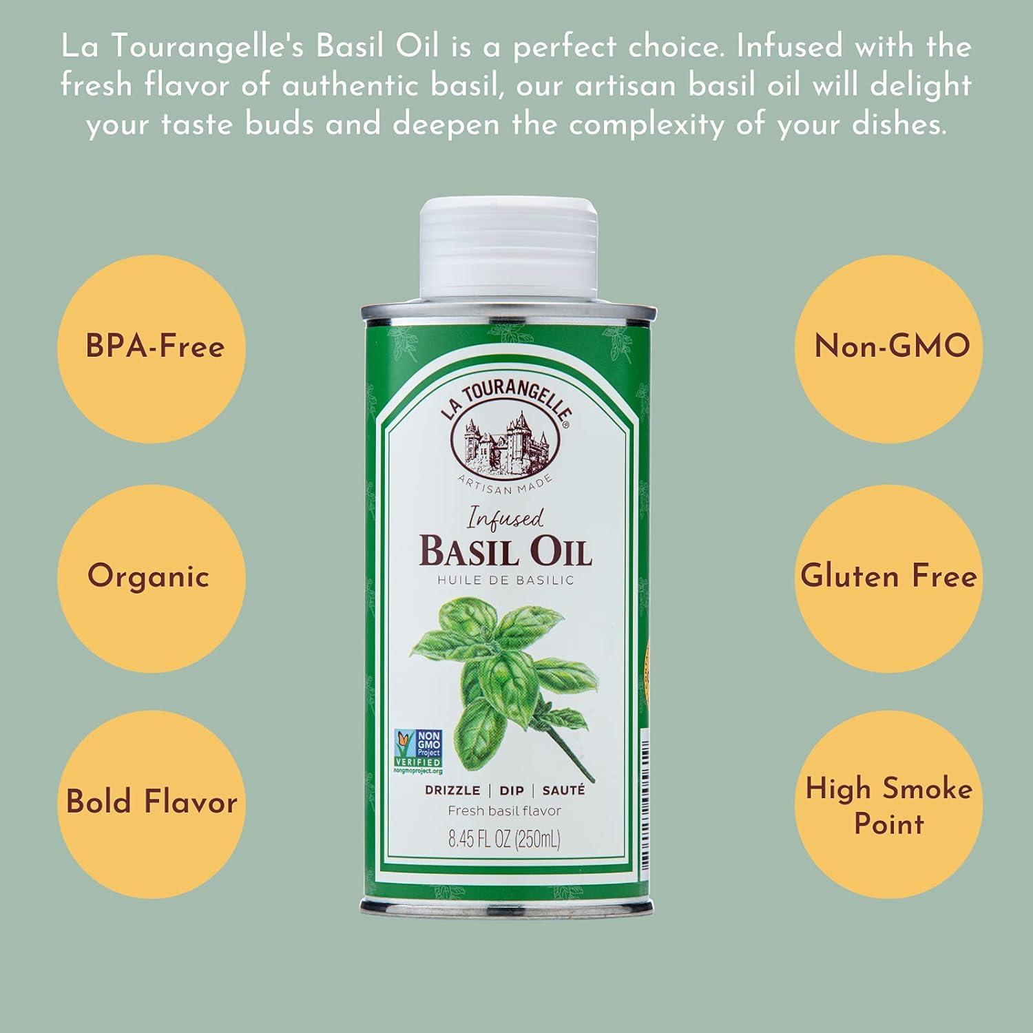 La Tourangelle Basil Infused Oil, 8.45 fl oz (250 ml)