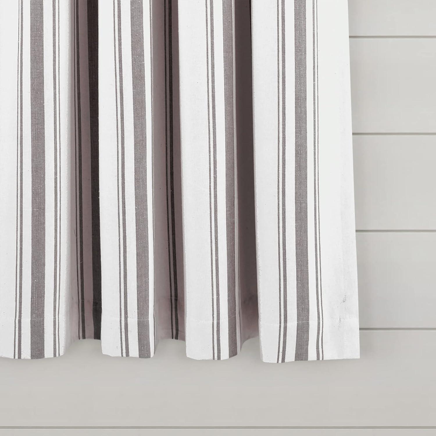 Cotton Blend Semi Sheer Curtain Pair