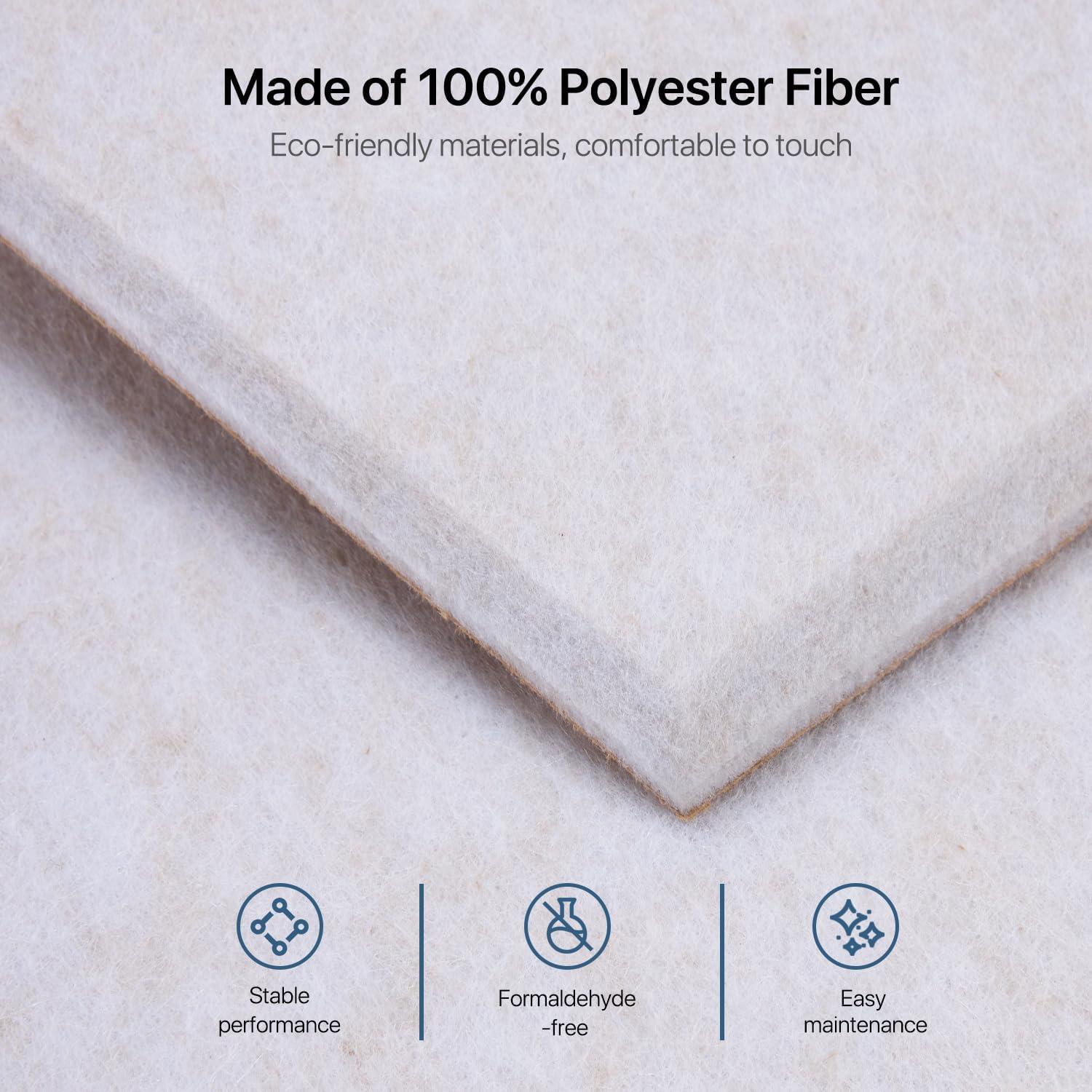 Kuchoow 12 Packs Acoustic Panels Noise Cancelling Sound Proof Foam Panels For Walls 12x12x0.4'' Acoustic Wall Panels