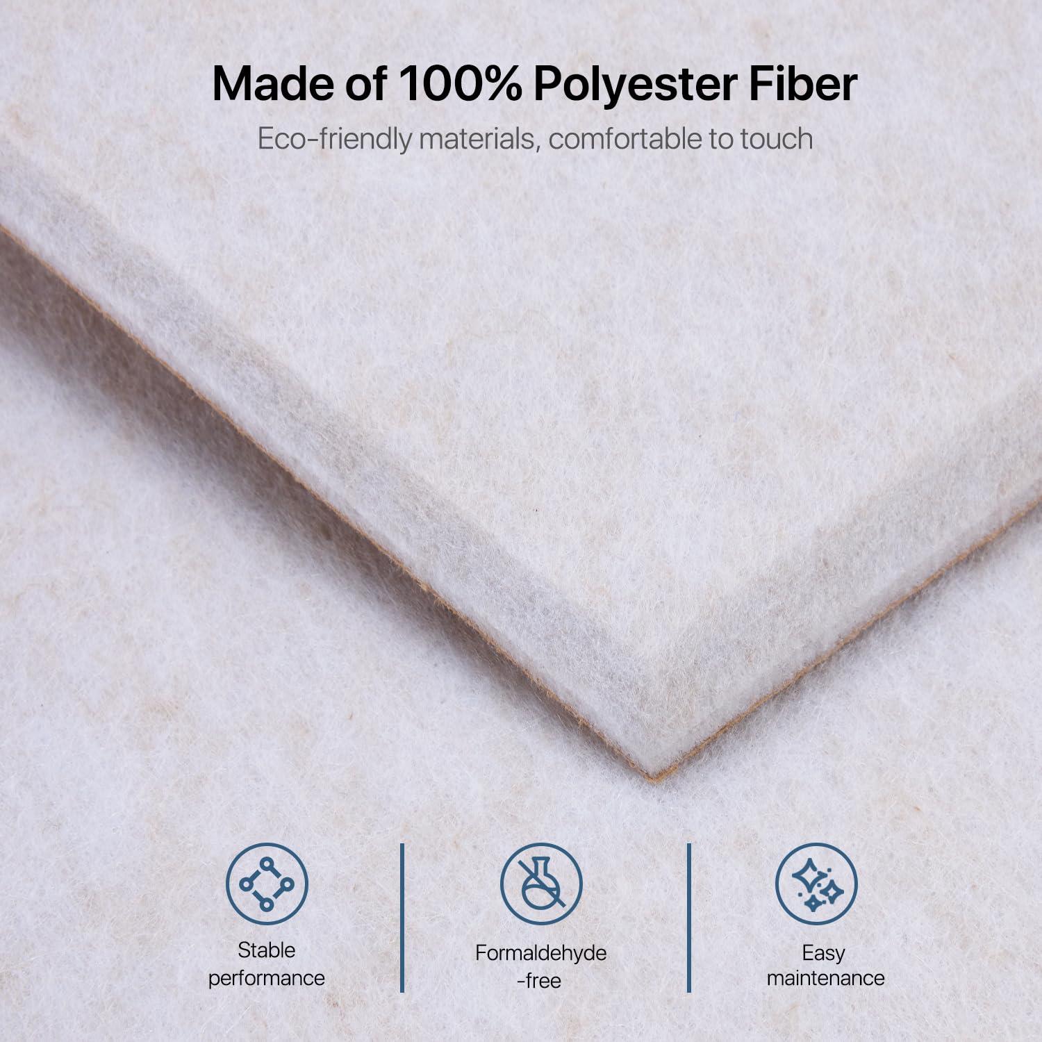 Kuchoow 12 Packs Acoustic Panels Noise Cancelling Sound Proof Foam Panels For Walls 12x12x0.4'' Acoustic Wall Panels