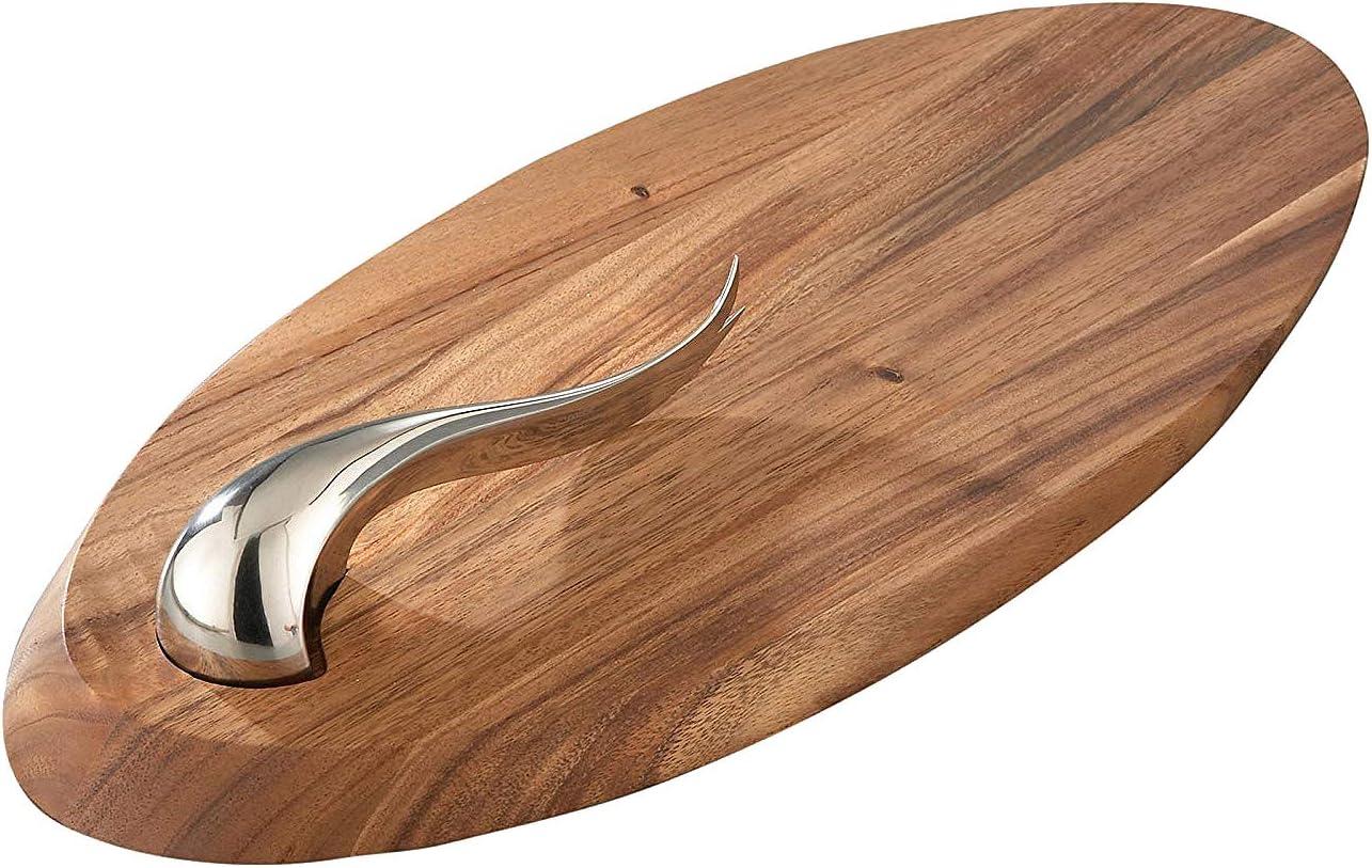 Nambé Nambe Swoop Cheese Board W/ Knife