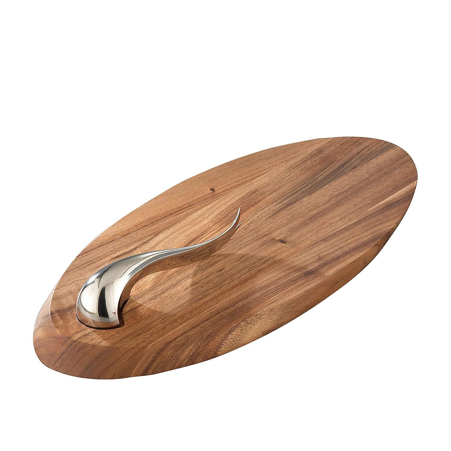 Nambé Nambe Swoop Cheese Board W/ Knife