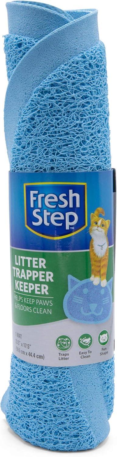 Fresh Step Blue Cat Shaped Litter Trapper Keeper Mat 23.5" x 17.5"