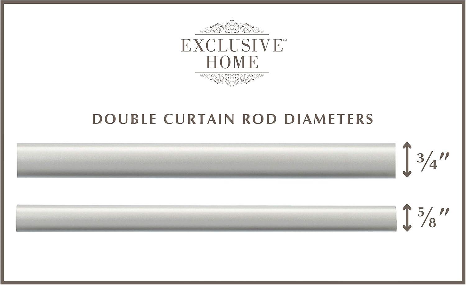 Exclusive Home Fetter Wrap Around Double Curtain Rod