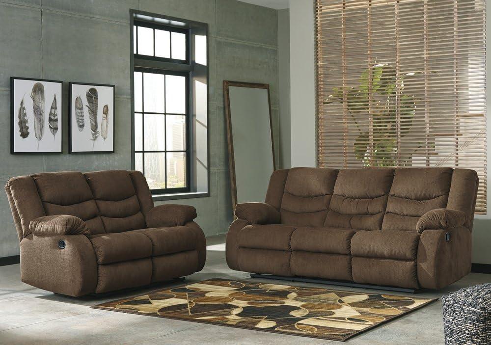 Signature Design by Ashley Tulen Reclining Loveseat in Mocha