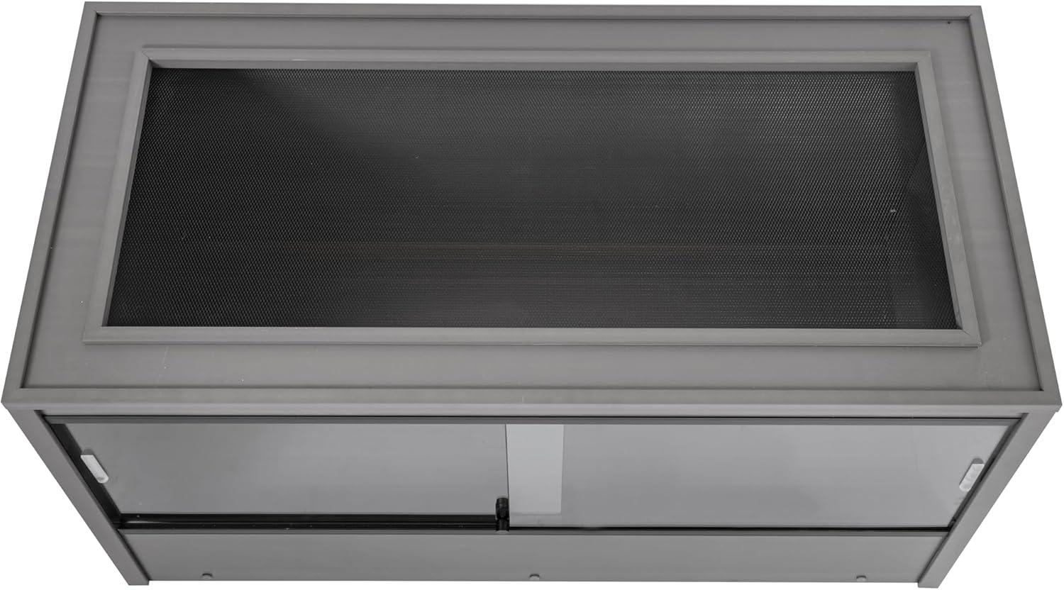 New Age Pet® ECOFLEX® 48 in. Mojave Reptile Terrarium Lounge - Durable Composite Habitat with Ventilated Side Panels, Removable Sliding Glass Doors and Mesh Screen Top for UV/Heat Lamp Setup