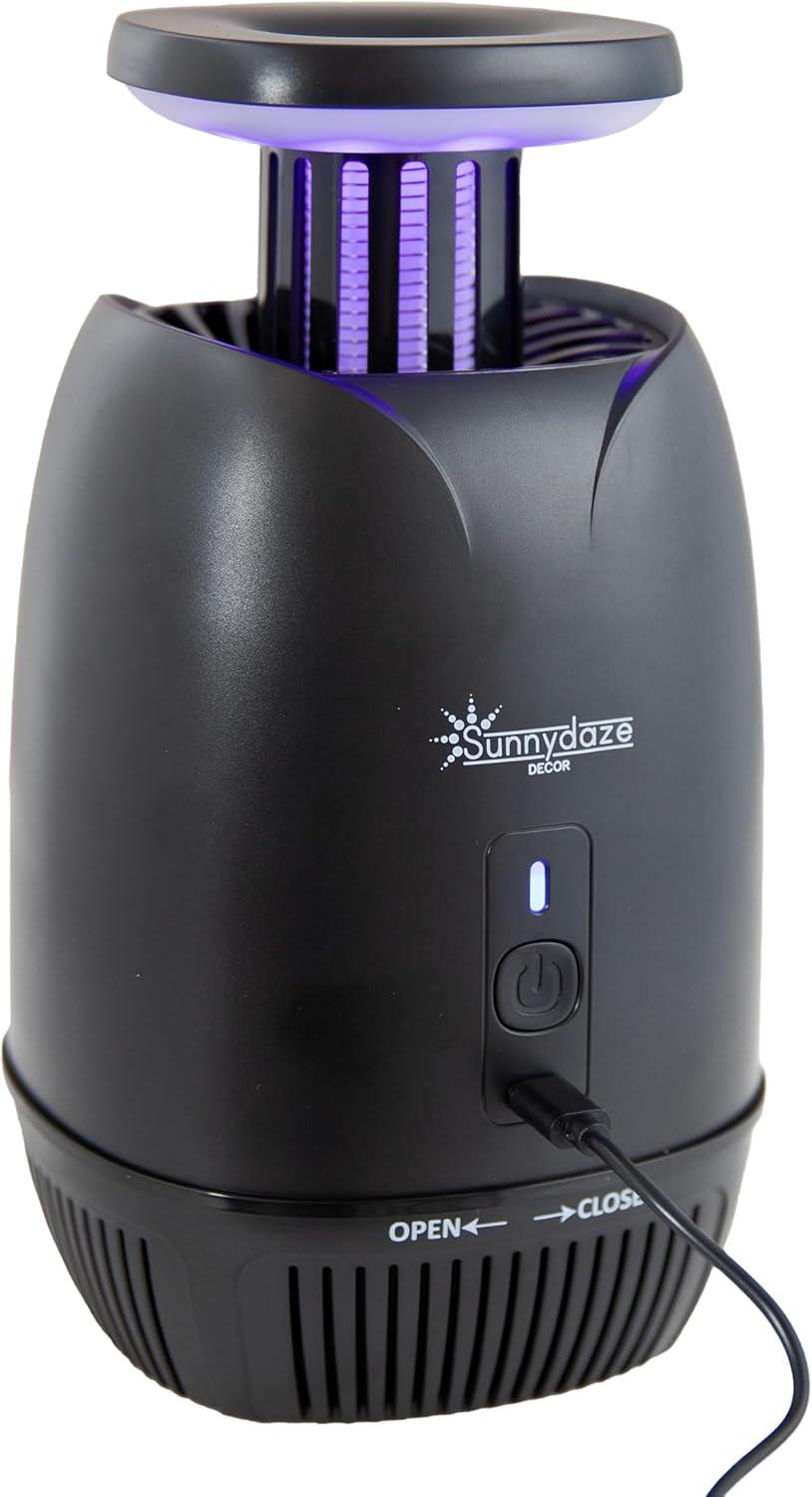 SunnyDaze Decor Tabletop Bug Zapper with Violet Light and Built-In Fan