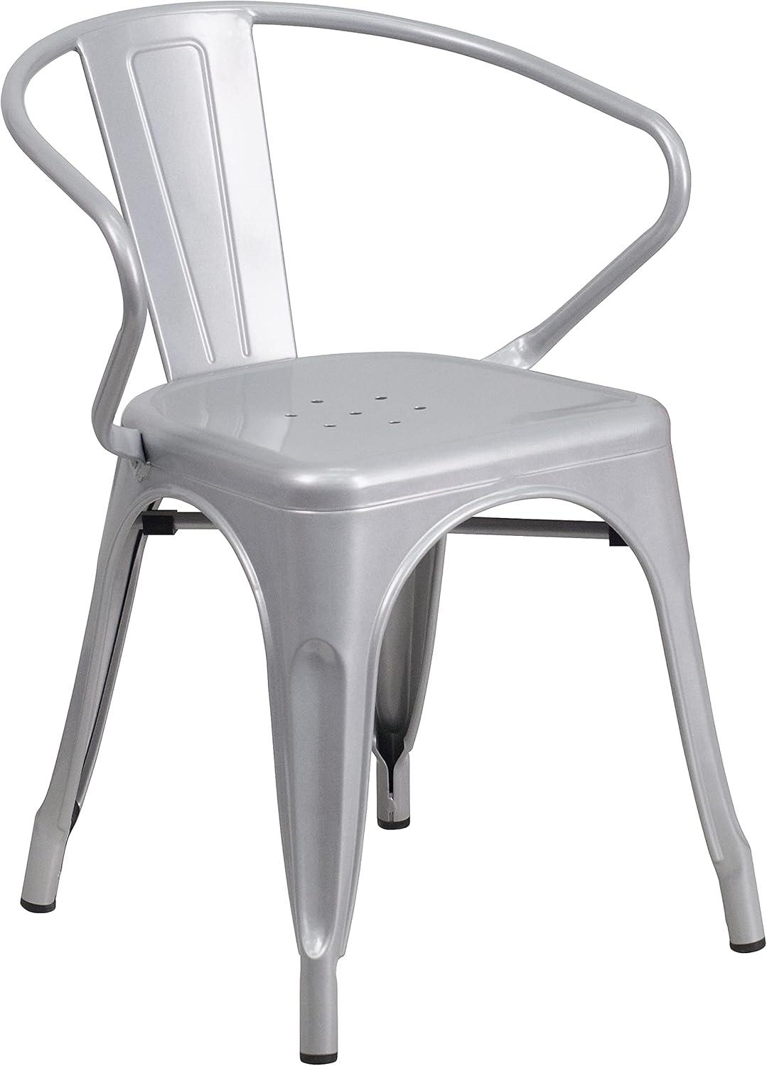 Hucheson Metal Indoor-Outdoor Chair with Arms