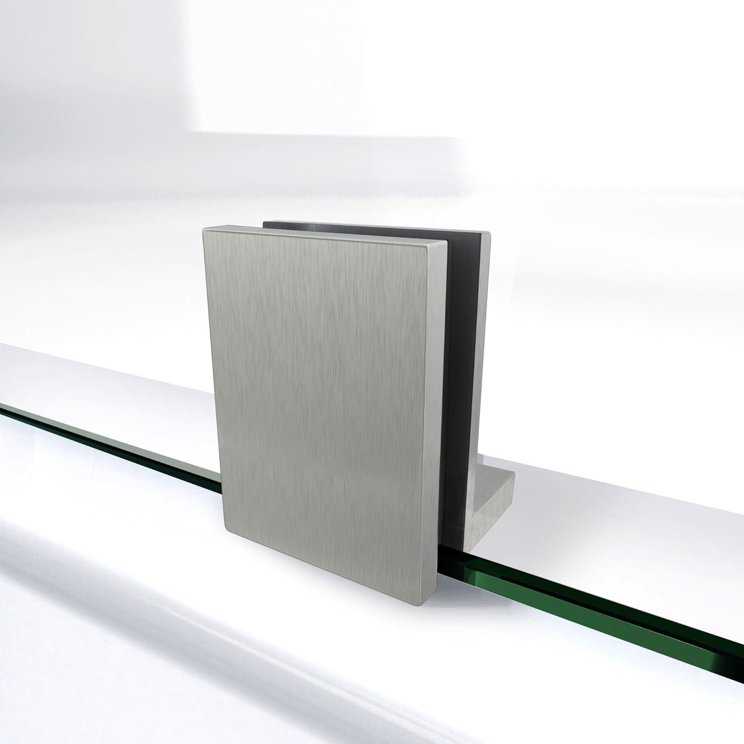 Luxurious Frameless Clear Glass Neo-Angle Shower Enclosure with Bronze Hardware