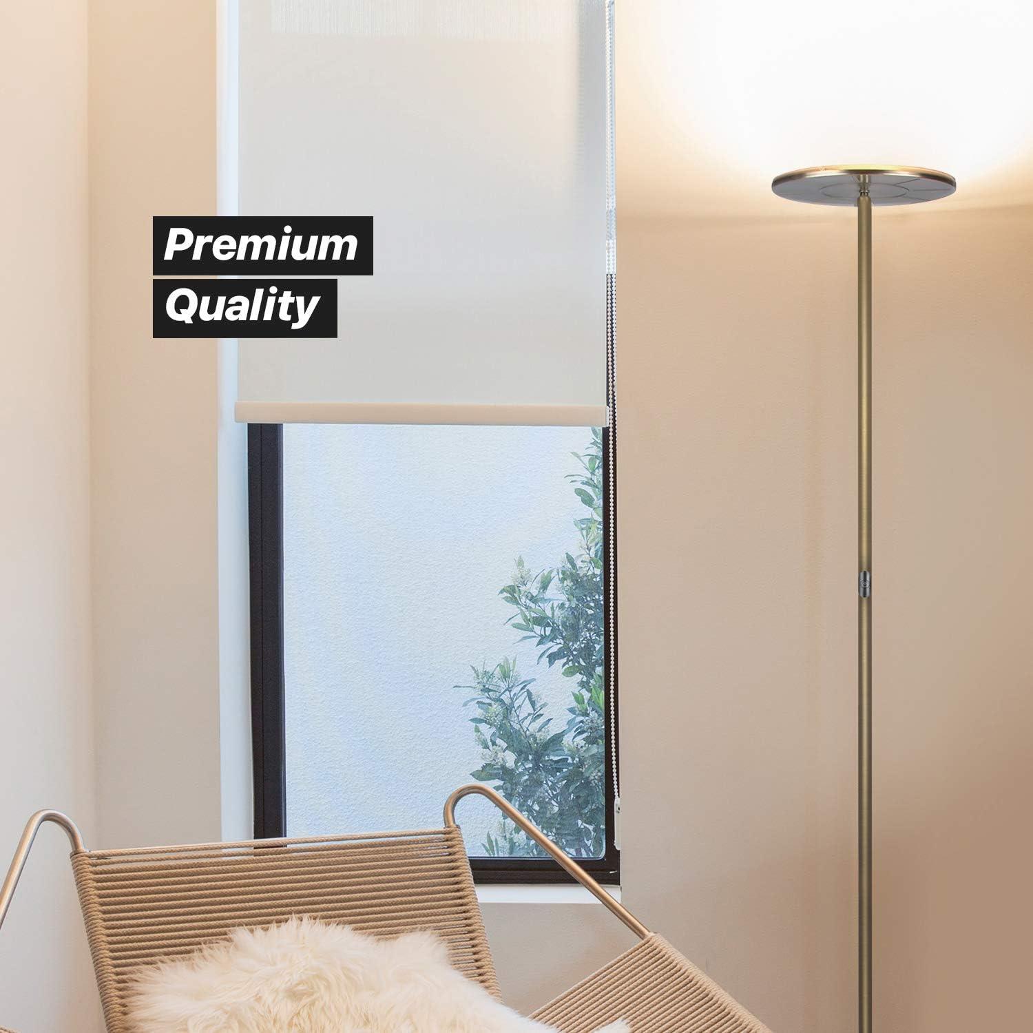 Brightech Flux 67 in. Industrial Dimmable LED Floor Lamp with Adjustable Head