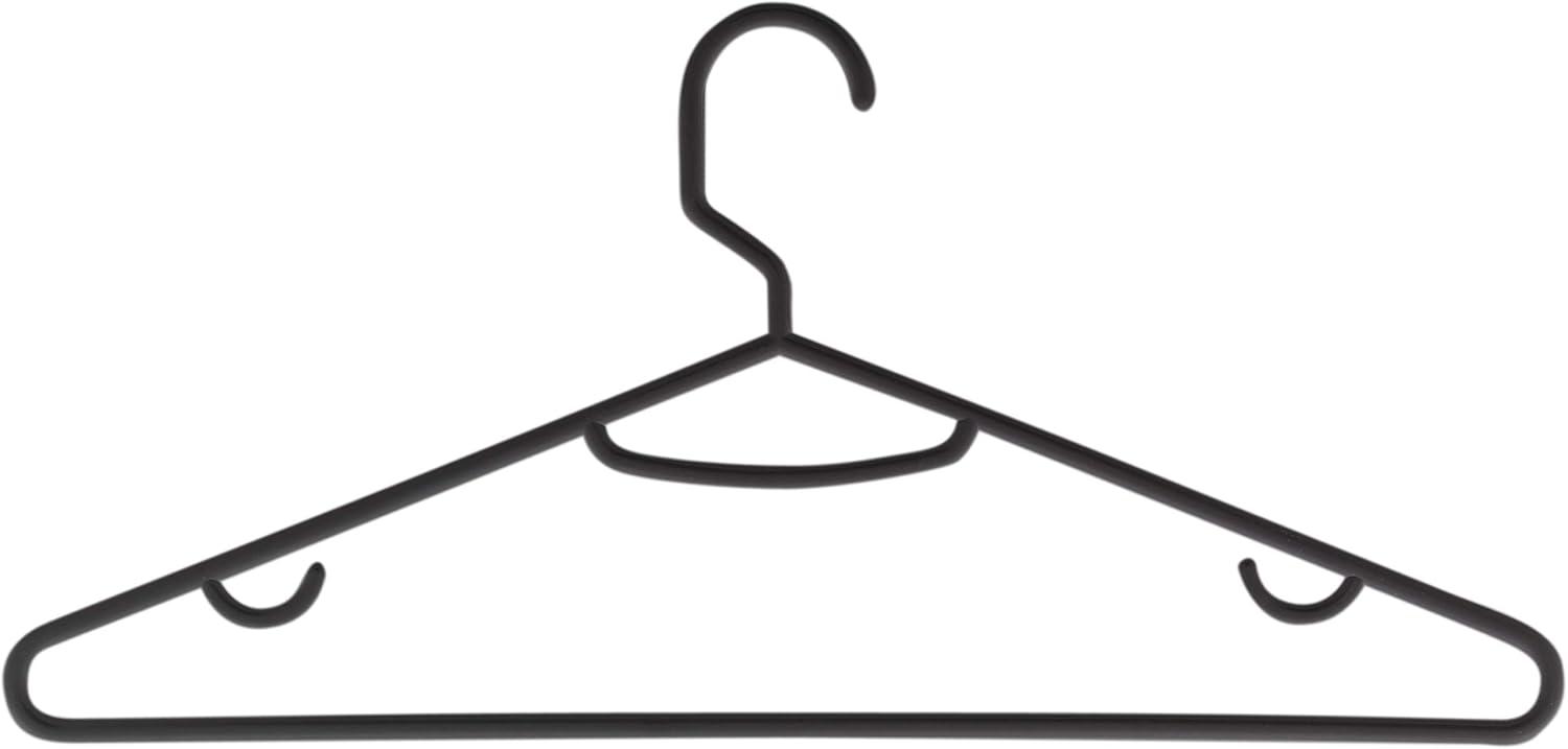 Black Recycled Plastic Suit Hangers, 60 Pack